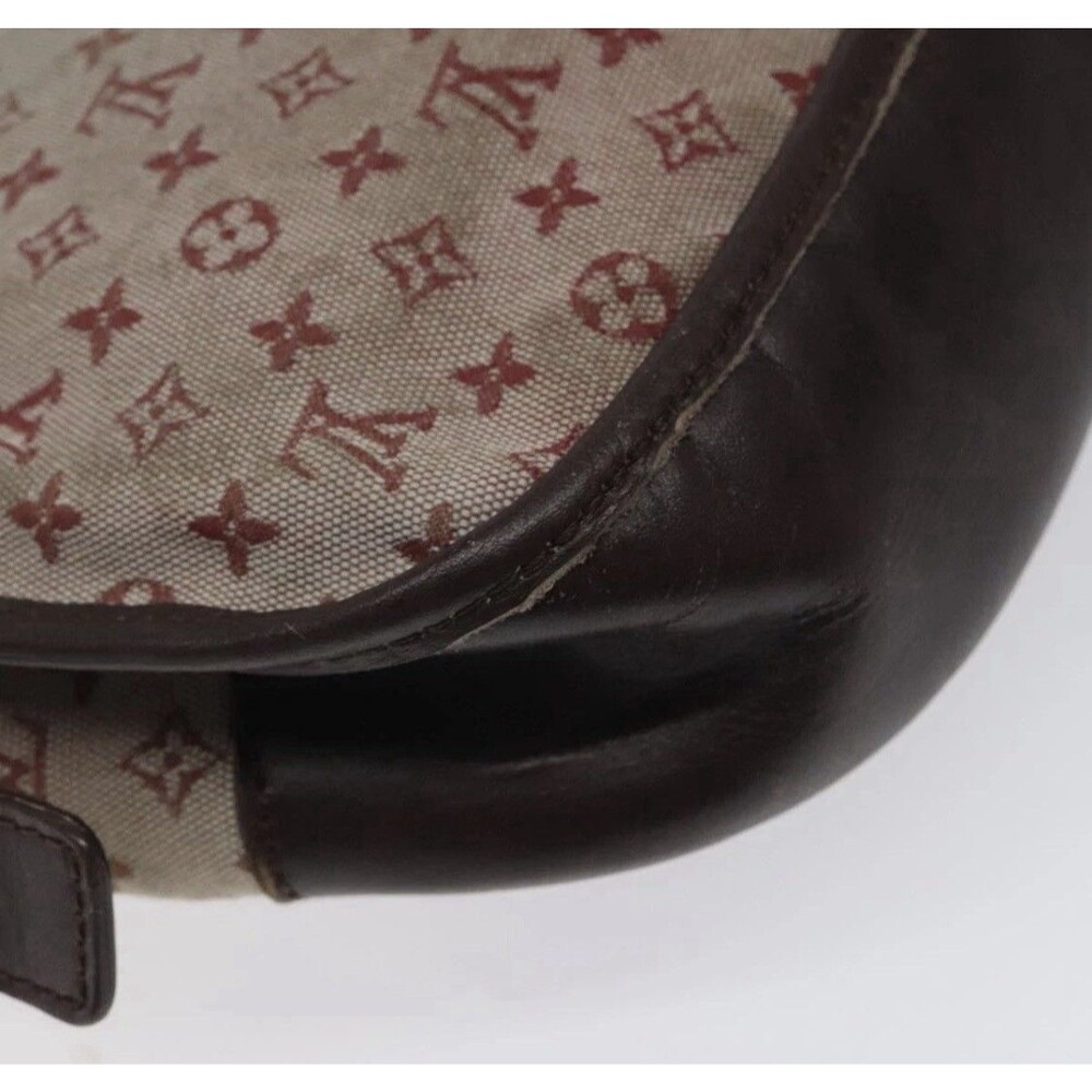 LOUIS VUITTON Monogram Mini Belanger Shoulder Bag Red LV Canvas M92171 Fair/Poor - Picture 7 of 16